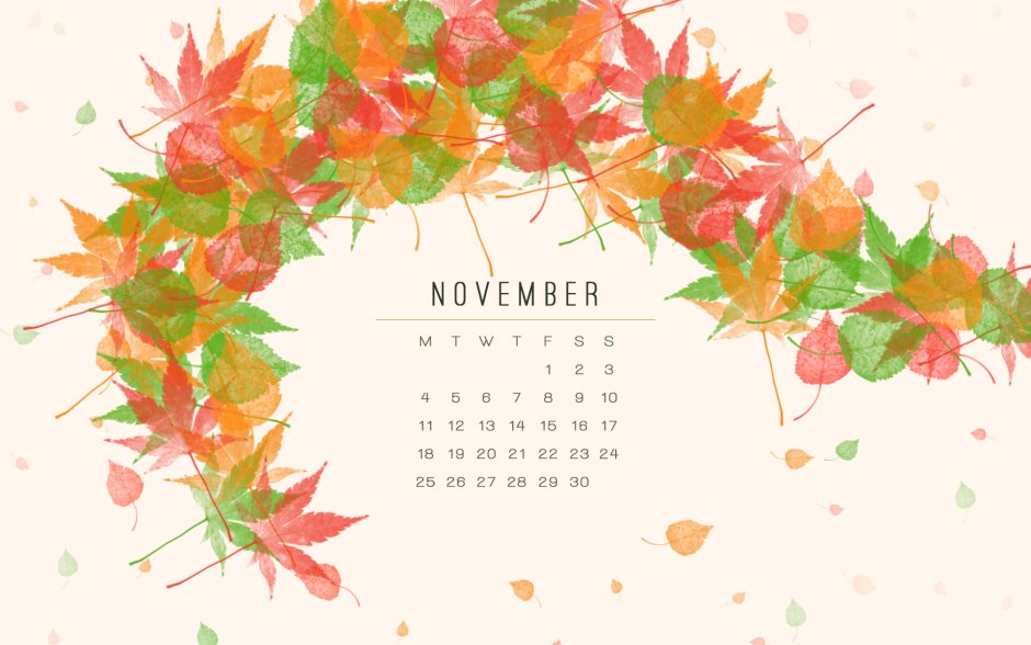 Фон ноябрь для календаря