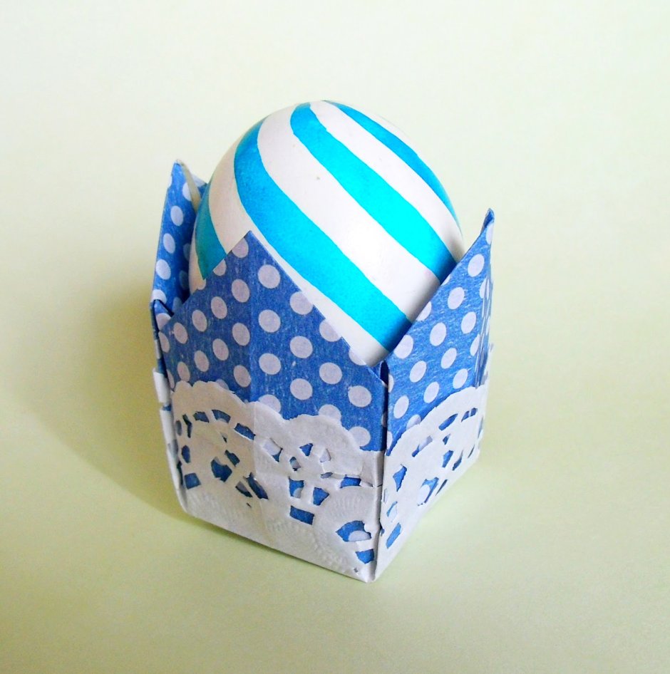 Оригами коробочка для яйца