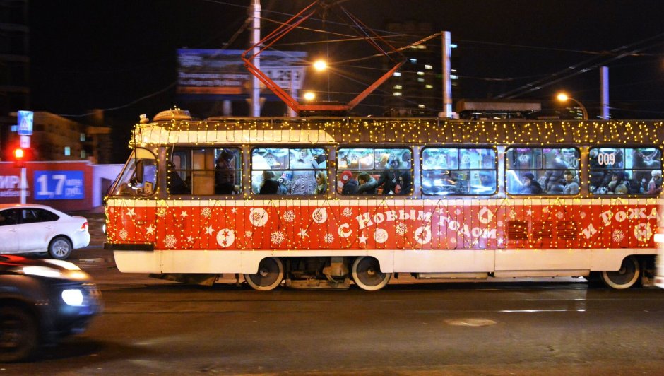 Новогодний троллейбус Краснодар 2022