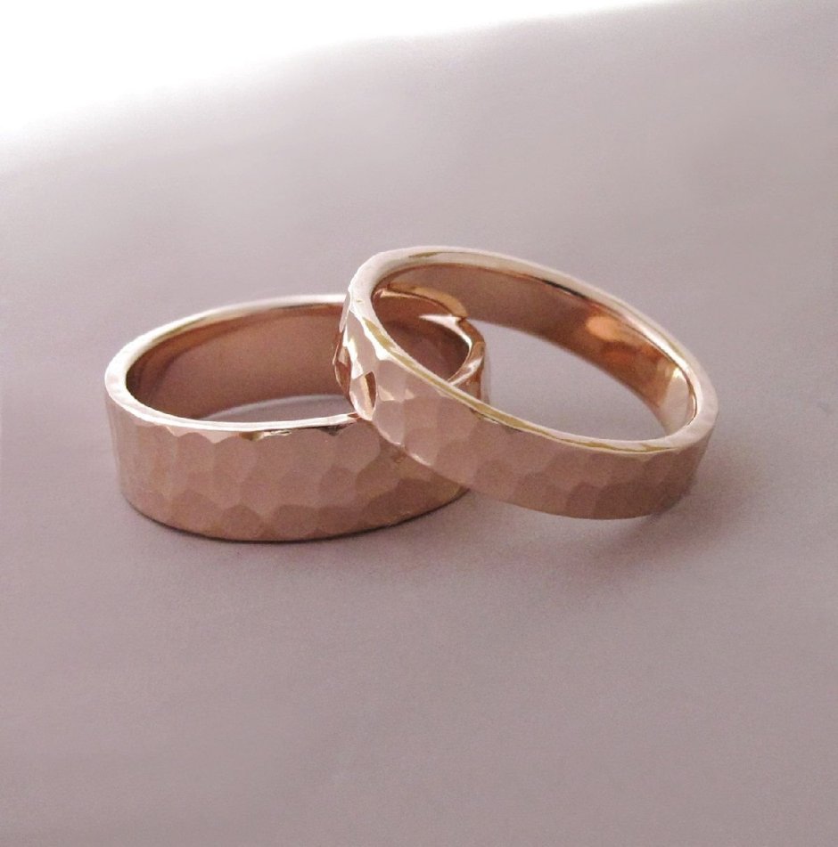 Обручальные кольца розовое золото