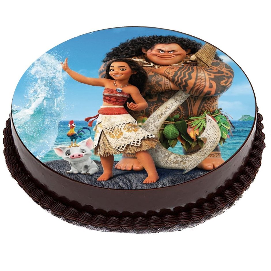 Торт с Моаной и Мауи