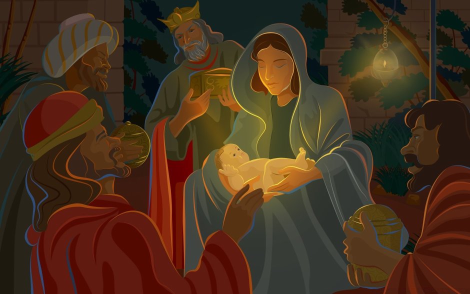 Джотто, Рождество Христово. Рождение Иисуса