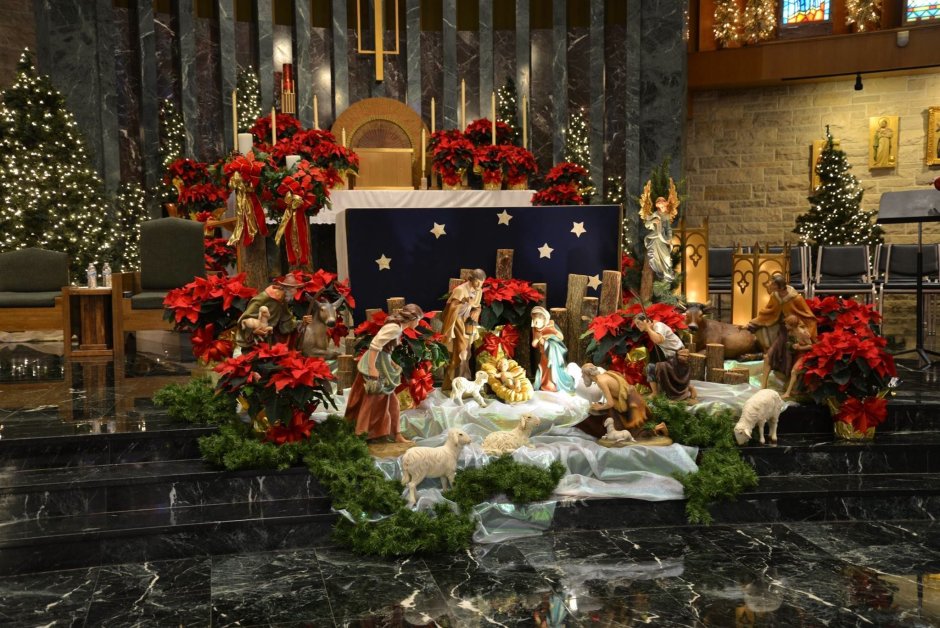 Католический вертеп на Рождество