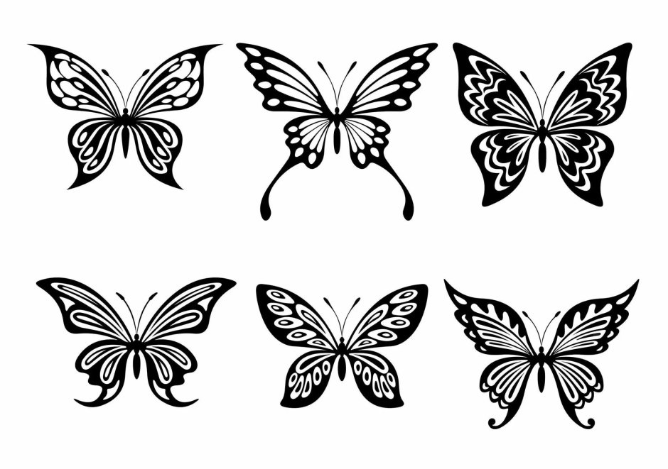 Узоры на симметричный бабочки