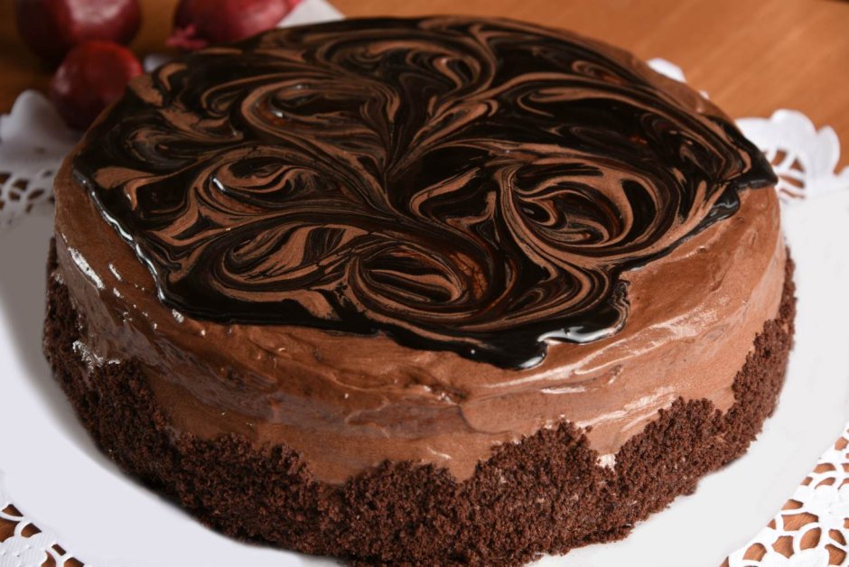 Вкусный шоколадный тортик