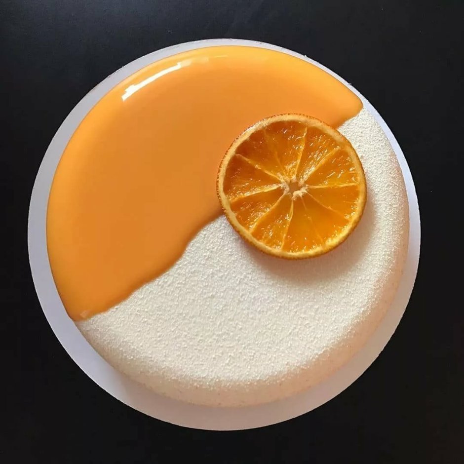 Декор торта манго маракуйя