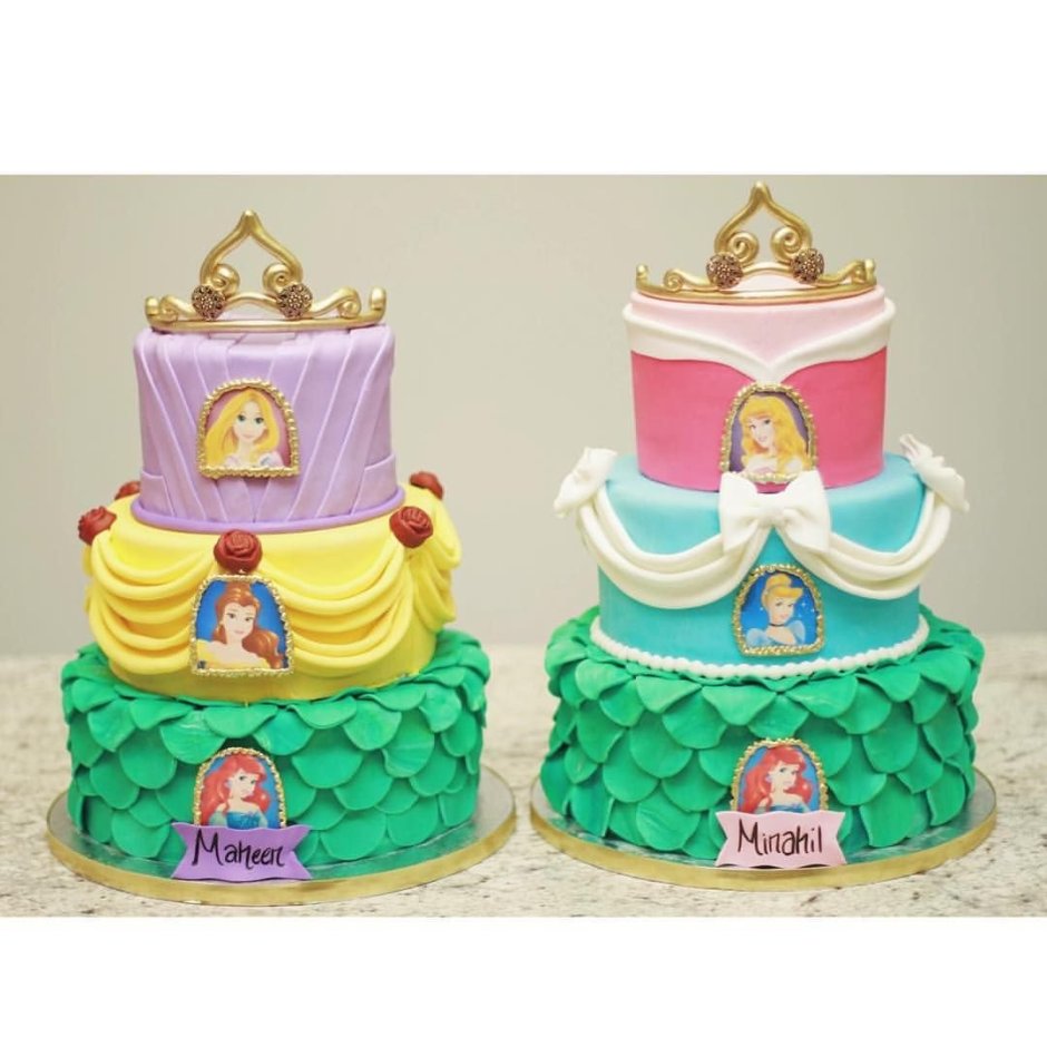 Торт с принцессой Бэлль Дисней