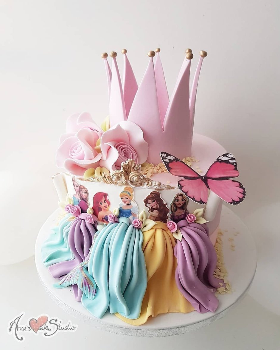 Тортик в стиле принцессы