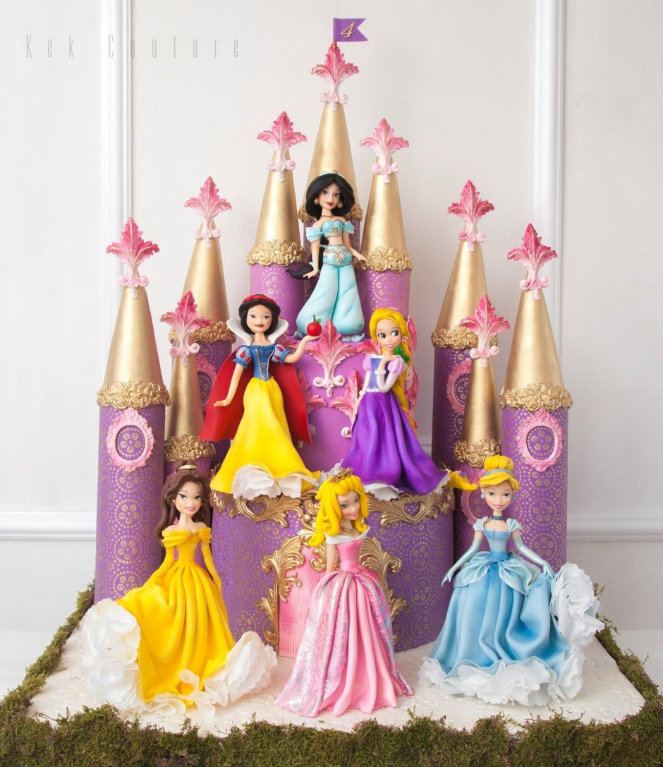 Торт принцессы Диснея замок корона