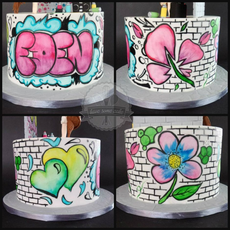 Торт граффити