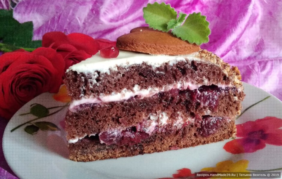 Торт «шоколадный с вишней, маскарпоне и шоко-чизом» (Kulik_Ova)
