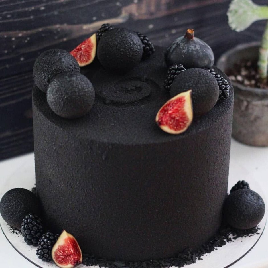 Стильный черный торт