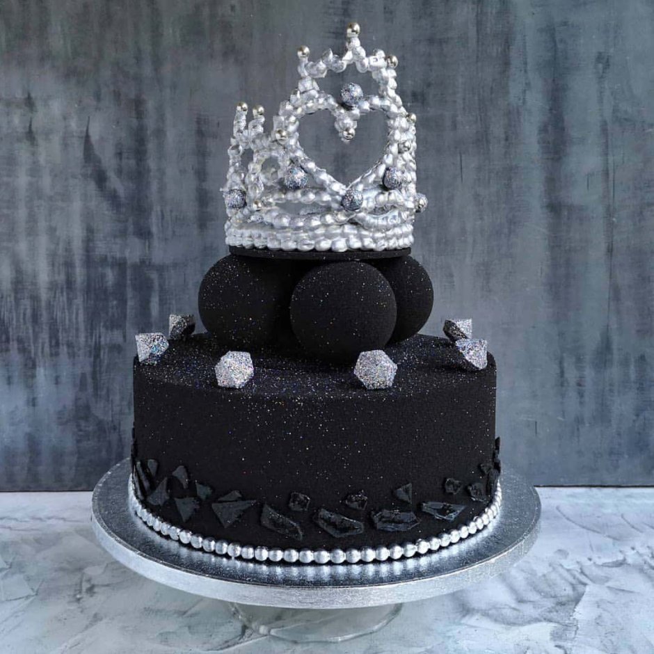 Свадебный торт черно белый