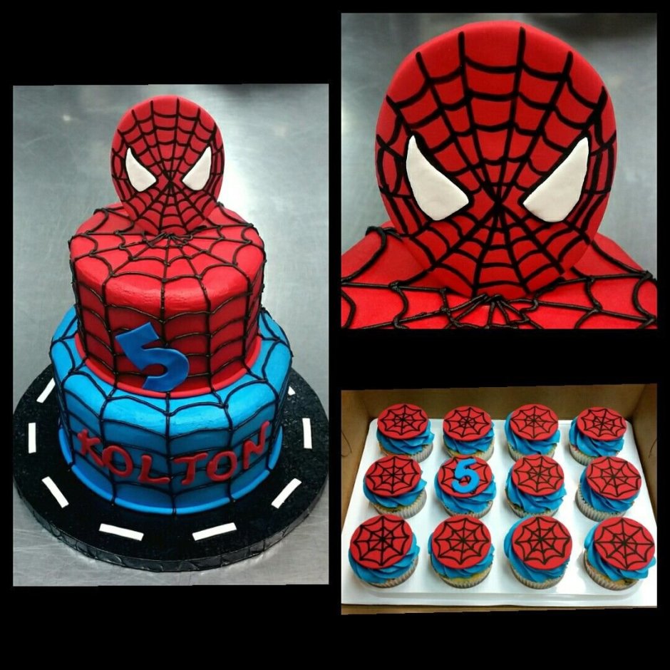 Декор торта человек паук