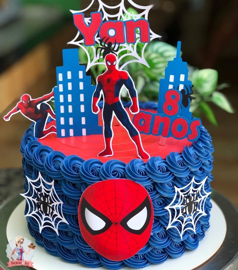 Торт на день рождения мальчику 6 лет человек паук