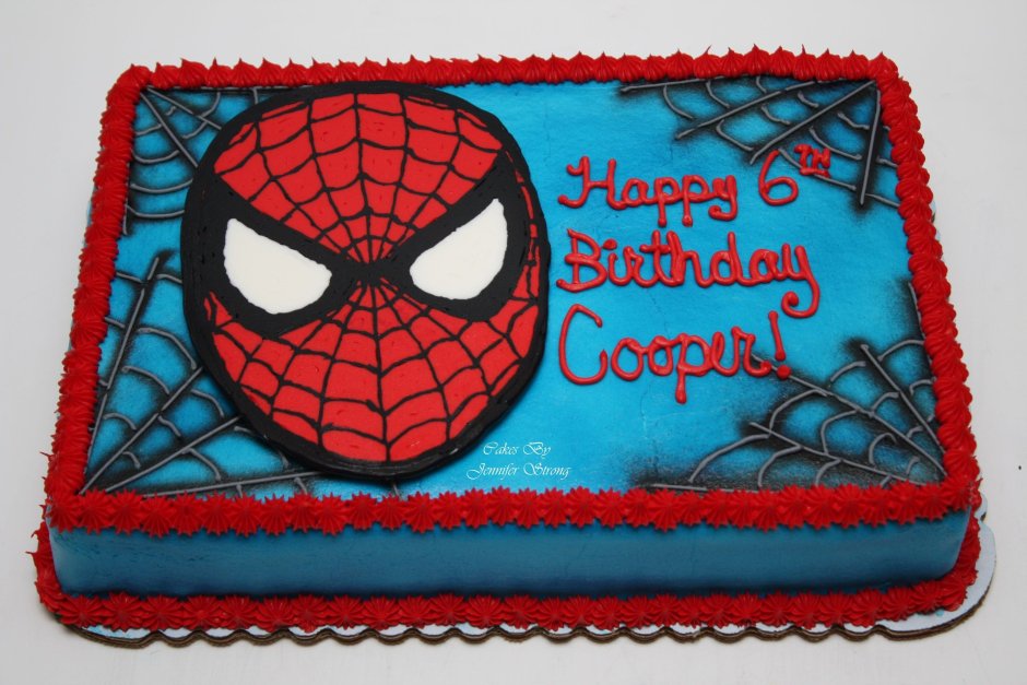 Торт человек паук двухъярусный