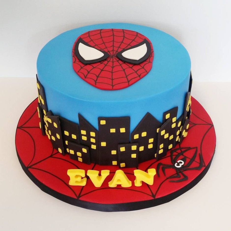 Торт с человеком пауком на 4 годика