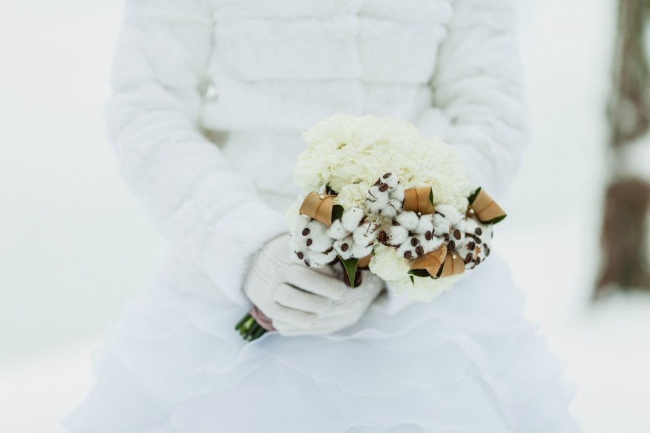 Зимний букет на свадьбу