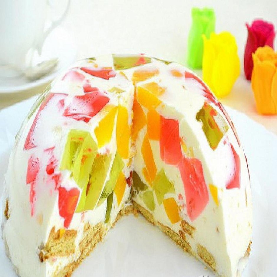 Цветной ЖЕЛЕЙНЫЙ торт