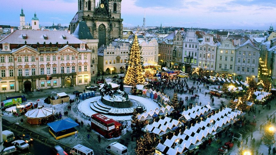 Рождество Европа Староместская площадь