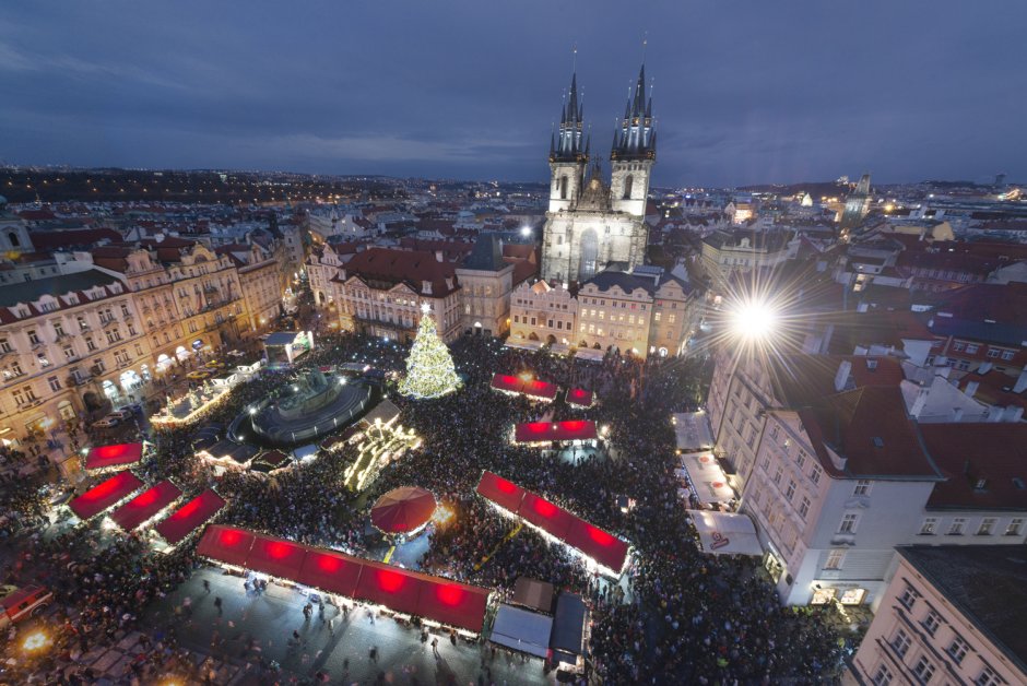 Новогодний фейерверк в Праге