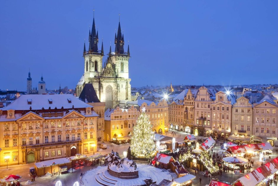 Прага Золотая улочка Рождество