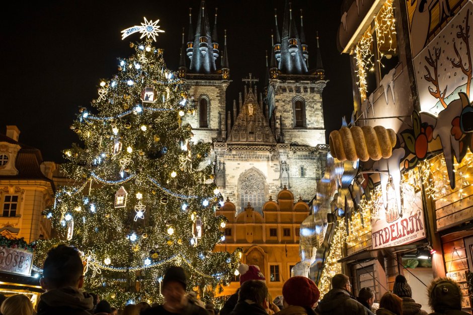 Староместская площадь Чехия ноябрь Рождест