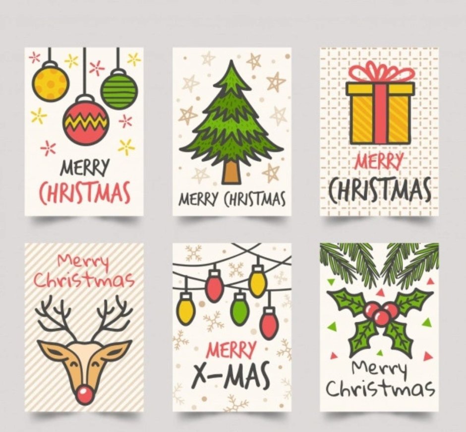 Christmas Cards нарисованные