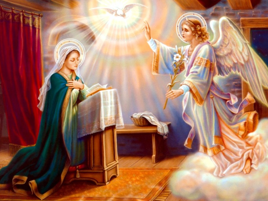Благовещение Пресвятой деве Марии ангел Гавриил