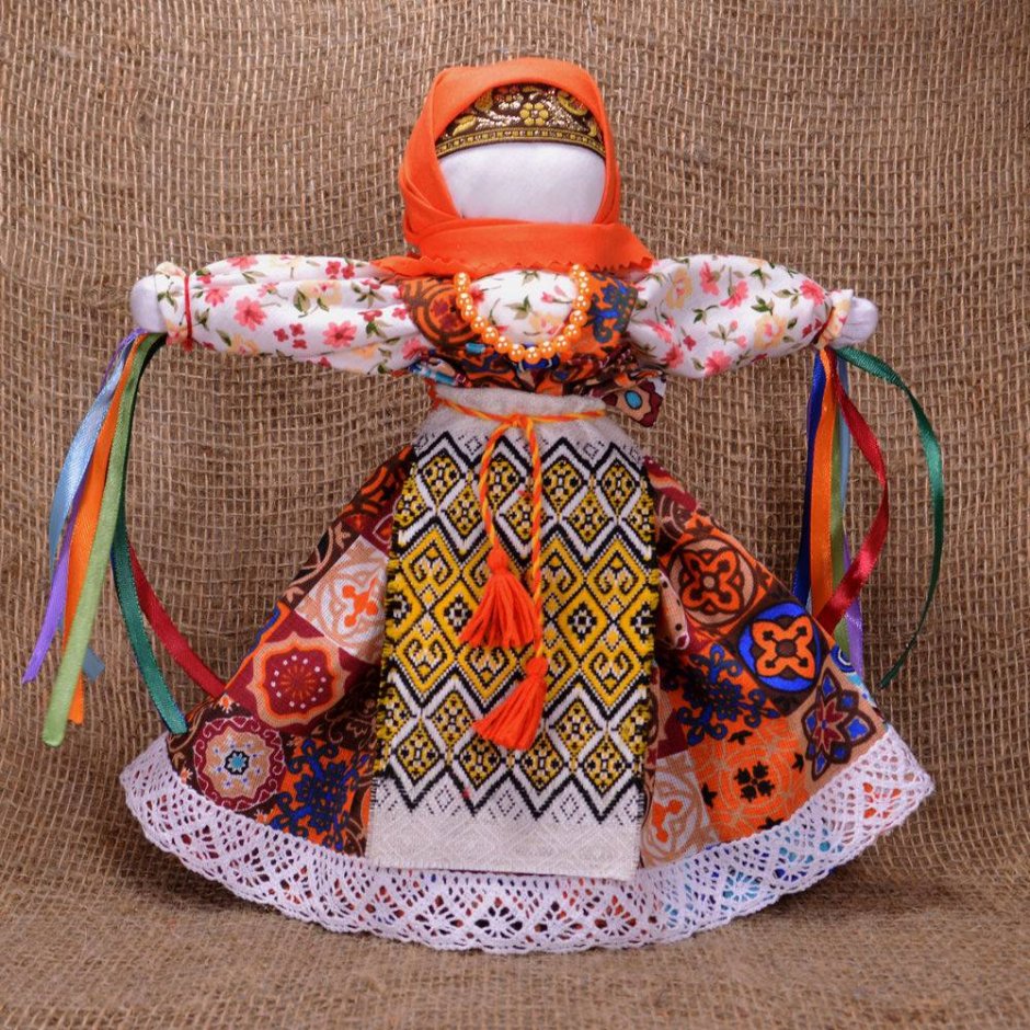 Тряпичная народная кукла Масленица