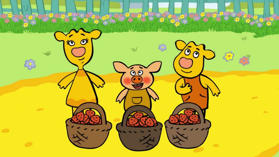 Герои мультфильма оранжевая корова