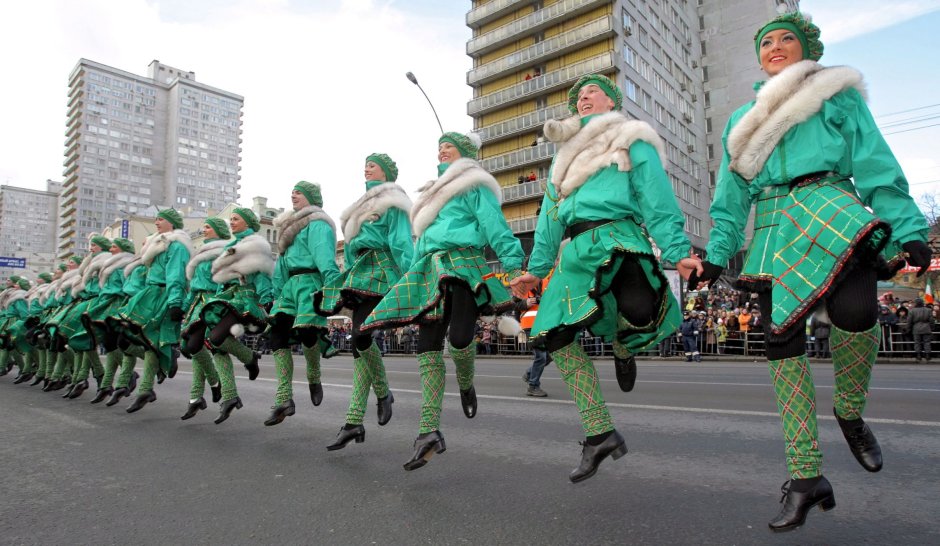 День Святого Патрика в Ирландии танцы