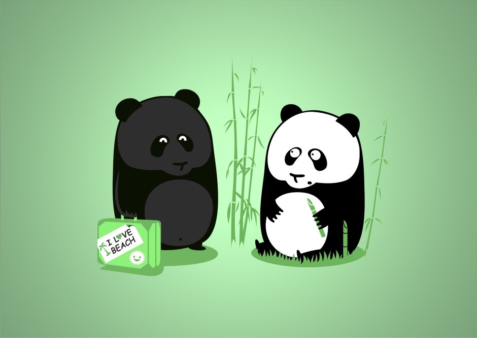 Смешная Панда рисунок