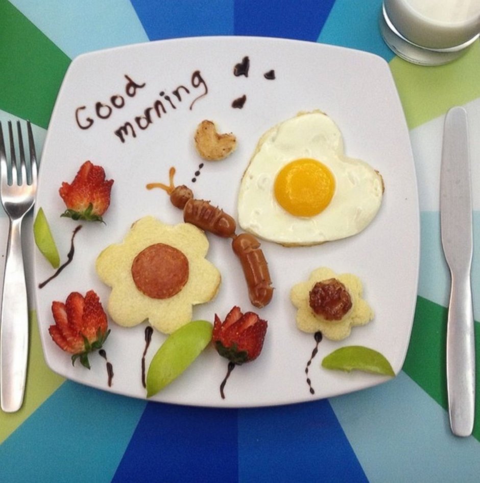 Креативный завтрак для мамы