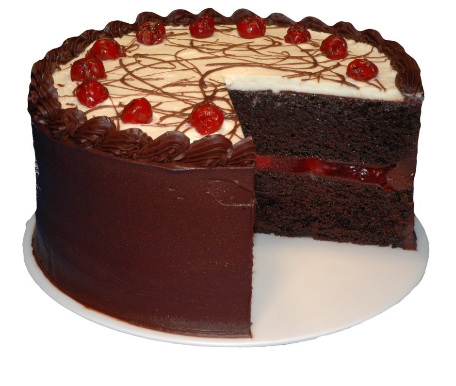 Украшение торта черный лес шоколадом
