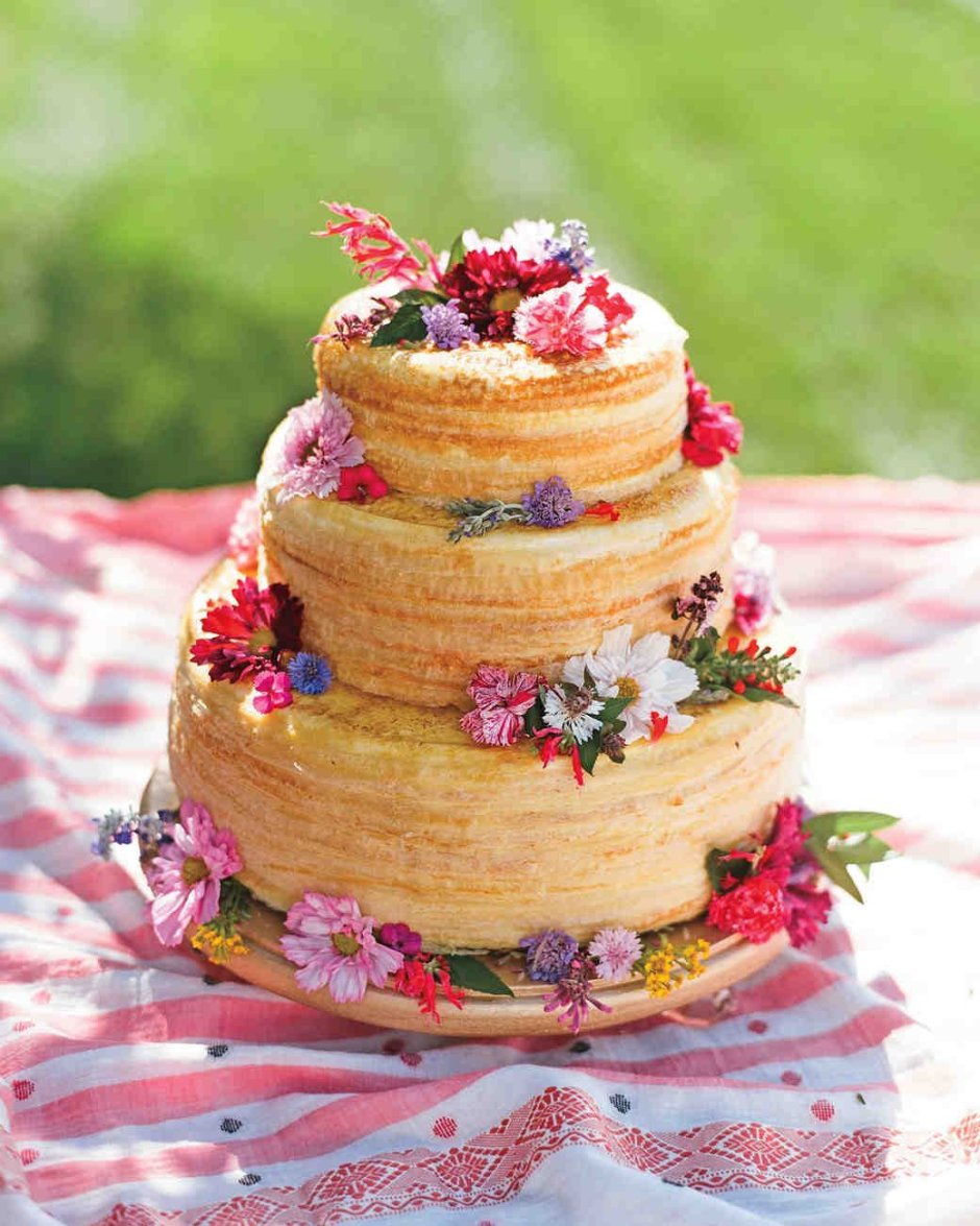 Блинный свадебный торт