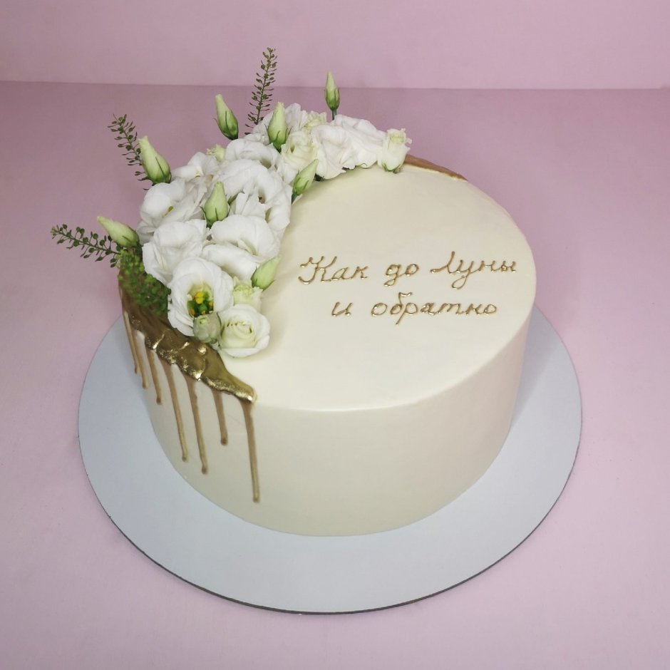 Декор торта цветами