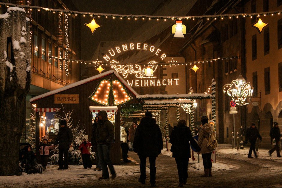 Нюрнберг Германия Рождественский рынок