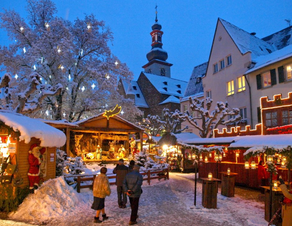 Розенхайм Германия зимой в Рождество