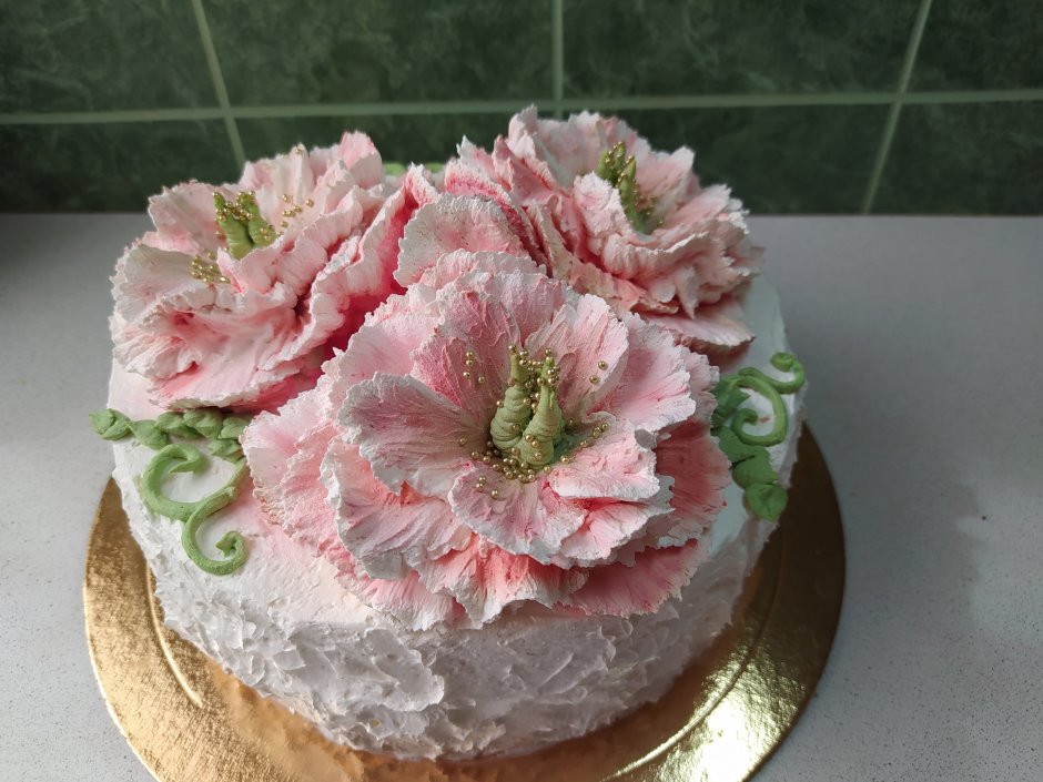 Стабильный крем для цветов на торт