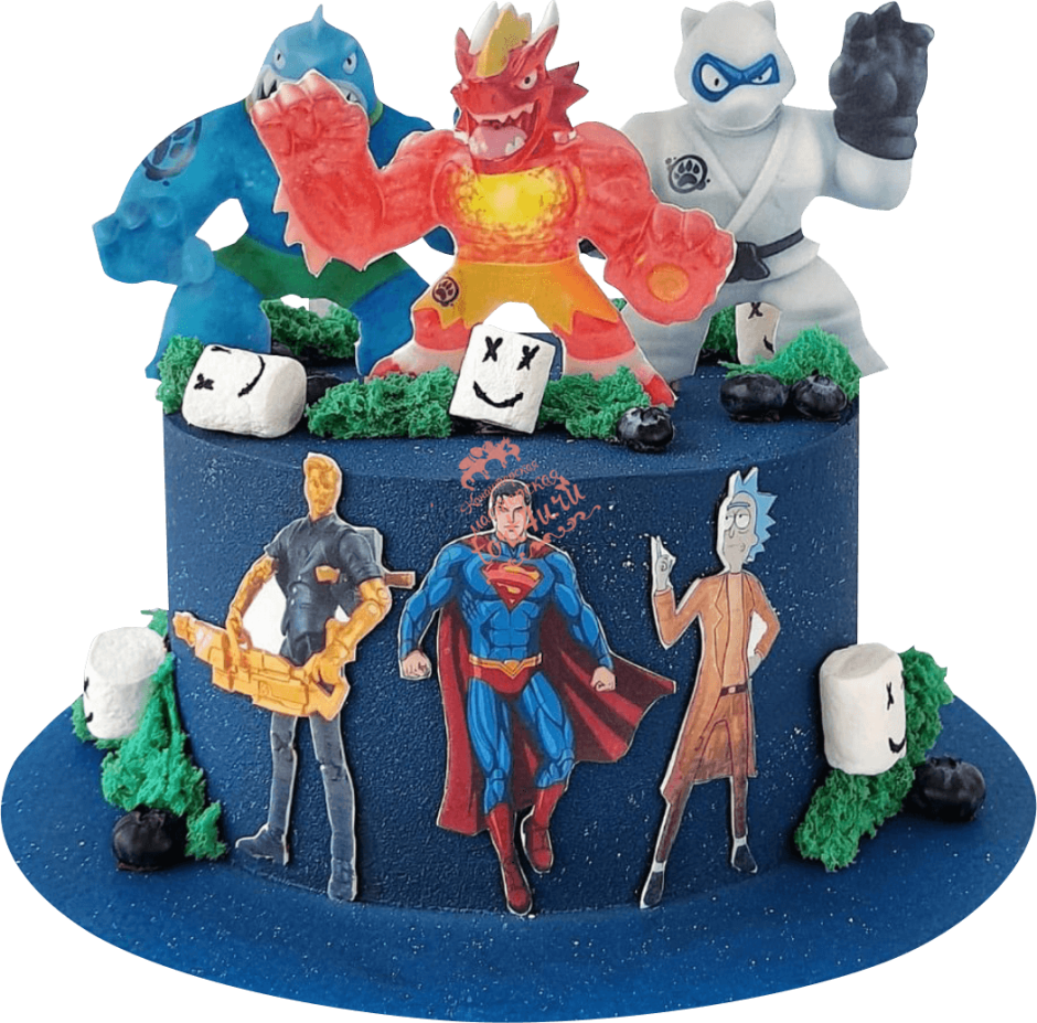 Торт с героями гуджитсу