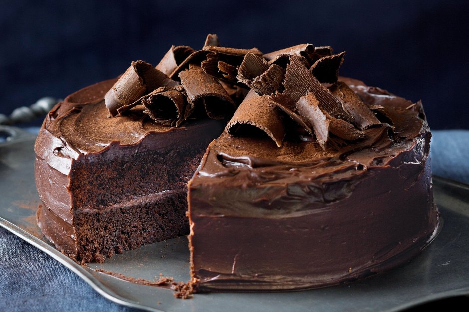 Шоколадный торт с двумя простыми муссами