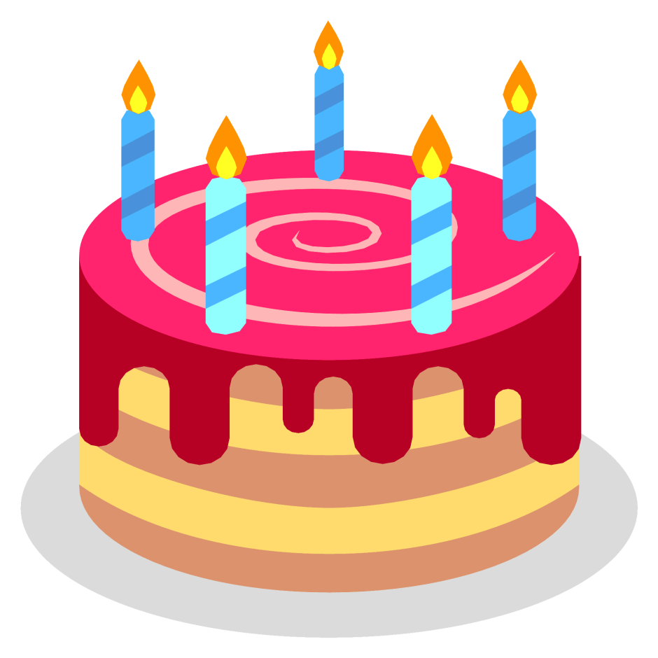 Торт со свечками с днем рождения