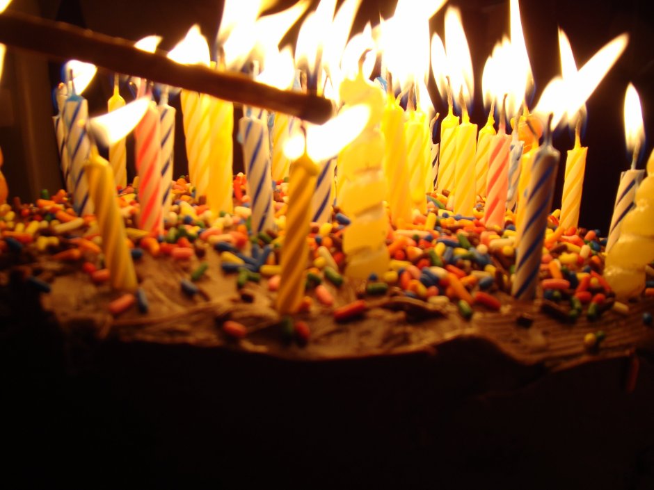 С днём рождения мужчине торт со свечами