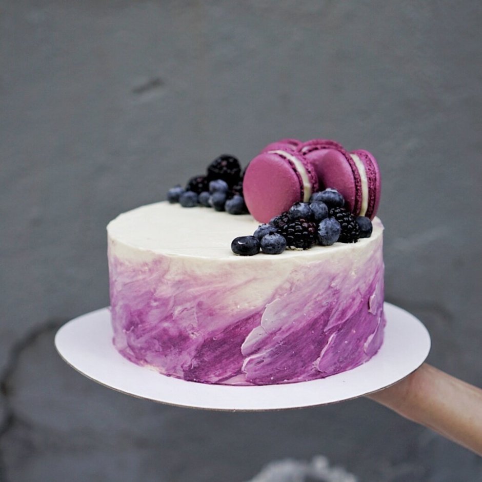 Торт велюр фиолетовый