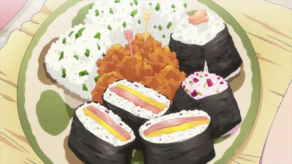 Аниме еда без людей суши