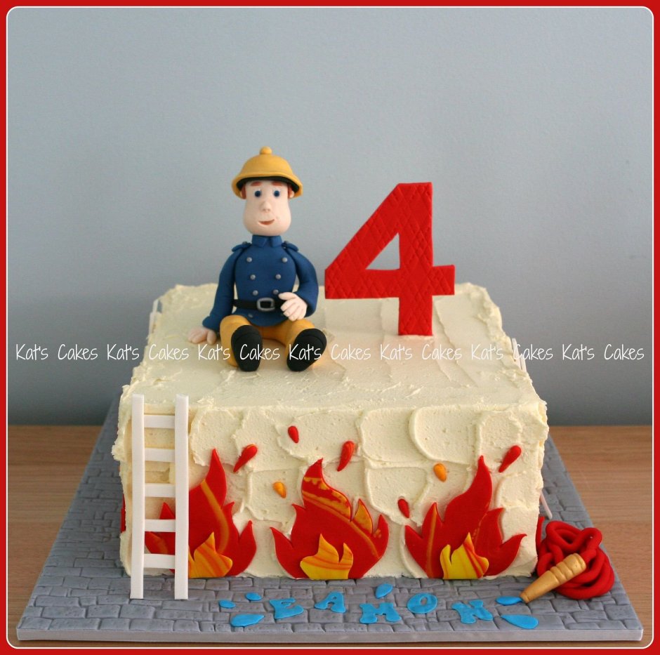 Торт на день пожарной охраны