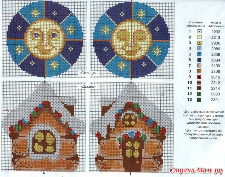 Схемы вышивки крестом новогодние игрушки на елку
