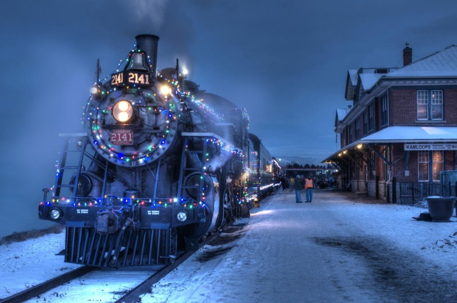 Новогодняя железная дорога Рождественский Полярный экспресс