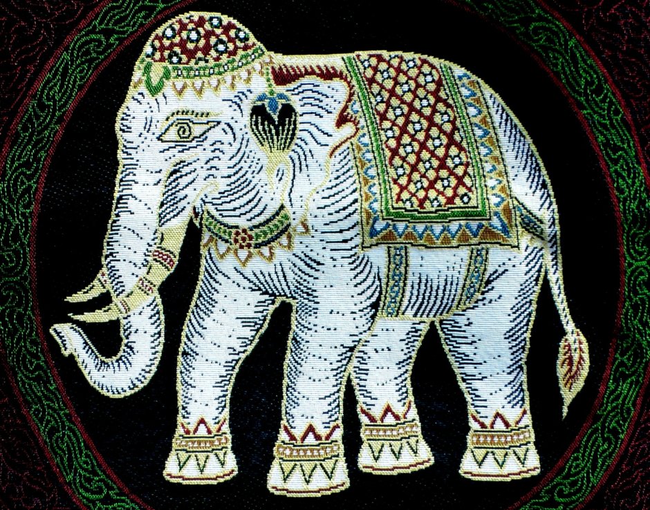 Орнамент со слонами